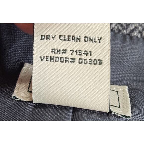 VTG LL Bean Blazer Jacket Gray Tweed Wool Silk Blend 3 Button Womens Size Medium - Picture 7 of 7